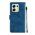 For Xiaomi Redmi Note 13 4G Global Skin Feel Embossed Leather Phone Case(Blue)