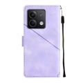 For Xiaomi Redmi Note 13 5G Global Skin-feel Embossed Leather Phone Case(Light Purple)