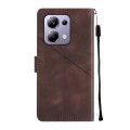 For Xiaomi Redmi Note 13 Pro 4G Global Skin-feel Embossed Leather Phone Case(Brown)
