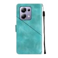 For Xiaomi Poco M6 Pro 4G Skin-feel Embossed Leather Phone Case(Green)