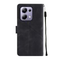 For Xiaomi Poco M6 Pro 4G Skin-feel Embossed Leather Phone Case(Black)