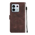 For Xiaomi Redmi Note 13 Pro 5G Global Skin-feel Embossed Leather Phone Case(Brown)