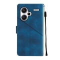 For Xiaomi Redmi Note 13 Pro+ 5G Skin-feel Embossed Leather Phone Case(Blue)