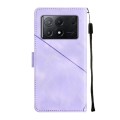 For Xiaomi Redmi K70E Skin-feel Embossed Leather Phone Case(Light Purple)