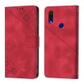 For Xiaomi Redmi 7 Skin Feel Embossed Leather Phone Case(Red)