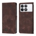 For Xiaomi Redmi K70 / K70 Pro Skin Feel Embossed Leather Phone Case(Brown)