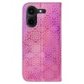 For Tecno Pova 5 Pro Colorful Magnetic Buckle Leather Phone Case(Pink)