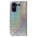 For Tecno Pova 5 Pro Colorful Magnetic Buckle Leather Phone Case(Silver)