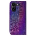 For Tecno Pova 5 Pro Colorful Magnetic Buckle Leather Phone Case(Purple)