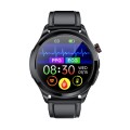 TK22 1.39 inch IP67 Waterproof Leather Band Smart Watch Supports ECG / Non-invasive Blood Sugar(Blac