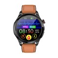 TK22 1.39 inch IP67 Waterproof Leather Band Smart Watch Supports ECG / Non-invasive Blood Sugar(Brow