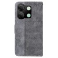 For Infinix Smart 7 HD Geometric Embossed Leather Phone Case(Grey)