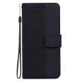 For Infinix Smart 7 HD Geometric Embossed Leather Phone Case(Black)