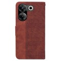 For Tecno Camon 20 Pro 5G Geometric Embossed Leather Phone Case(Brown)