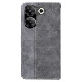 For Tecno Camon 20 Pro 5G Geometric Embossed Leather Phone Case(Grey)