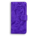 For Infinix Smart 7 HD Tiger Embossing Pattern Flip Leather Phone Case(Purple)