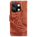For Infinix Smart 7 HD Tiger Embossing Pattern Flip Leather Phone Case(Brown)