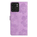 For Motorola Edge 40 Flower Embossing Pattern Leather Phone Case(Purple)