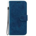 For Infinix Smart 7 HD Butterfly Rose Embossed Leather Phone Case(Blue)