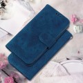 For Infinix Hot 40 / 40 Pro Butterfly Rose Embossed Leather Phone Case(Blue)