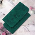 For Infinix Hot 40 / 40 Pro Butterfly Rose Embossed Leather Phone Case(Green)