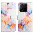 For Xiaomi 13T PT003 Marble Pattern Flip Leather Phone Case(Galaxy Marble White LS004)