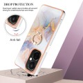For OnePlus Nord CE 3 Lite/Nord N30/OPP0 K11x Electroplating IMD TPU Phone Case with Ring(White Marb