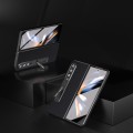 For Samsung Galaxy Z Fold3 5G Integrated Genuine Silky Soft ABEEL Black Edge Phone Case with Holder(