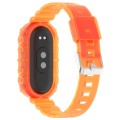 For Xiaomi Mi Band 8 Integrated Transparent Silicone Watch Band(Orange)