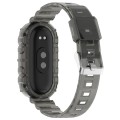 For Xiaomi Mi Band 8 Integrated Transparent Silicone Watch Band(Black)
