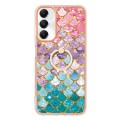 For Samsung Galaxy A05s Electroplating IMD TPU Phone Case with Ring(Colorful Scales)