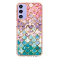 For Samsung Galaxy A15 5G Electroplating IMD TPU Phone Case with Ring(Colorful Scales)