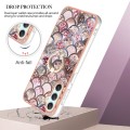 For Samsung Galaxy A25 5G Electroplating IMD TPU Phone Case with Ring(Pink Scales)
