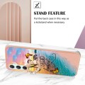For Samsung Galaxy A25 5G Electroplating IMD TPU Phone Case with Ring(Dream Butterfly)