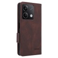 For Xiaomi Redmi Note 13 5G Magnetic Clasp Leather Phone Case(Brown)