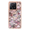 For Xiaomi 13T / 13T Pro Electroplating IMD TPU Phone Case with Ring(Pink Scales)