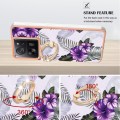 For Xiaomi 13T / 13T Pro Electroplating IMD TPU Phone Case with Ring(Purple Flower)