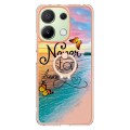For Xiaomi Redmi Note 13 4G Electroplating IMD TPU Phone Case with Ring(Dream Butterfly)