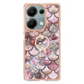 For Xiaomi Redmi Note 13 Pro 4G/Poco M6 Pro 4G Electroplating IMD TPU Phone Case with Ring(Pink Scal