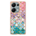 For Xiaomi Redmi Note 13 Pro 4G/Poco M6 Pro 4G Electroplating IMD TPU Phone Case with Ring(Colorful