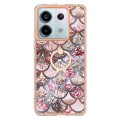For Xiaomi Redmi Note 13 Pro 5G Global Electroplating IMD TPU Phone Case with Ring(Pink Scales)