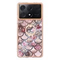 For Xiaomi Poco X6 Pro / Redmi K70E Electroplating IMD TPU Phone Case with Ring(Pink Scales)