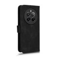 For Realme 12+ Skin Feel Magnetic Flip Leather Phone Case(Black)
