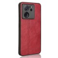 For Xiaomi 13T / Redmi K60 Ultra Sewing Cow Pattern Skin PC + PU + TPU Phone Case(Red)
