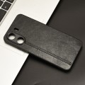 For Xiaomi Redmi 13C 4G / Poco C65 Sewing Cow Pattern Skin PC + PU + TPU Phone Case(Black)