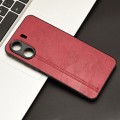 For Xiaomi Redmi 13C 4G / Poco C65 Sewing Cow Pattern Skin PC + PU + TPU Phone Case(Red)