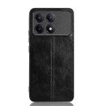 For Xiaomi Redmi K70E Sewing Cow Pattern Skin PC + PU + TPU Phone Case(Black)