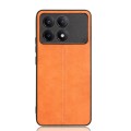 For Xiaomi Redmi K70E Sewing Cow Pattern Skin PC + PU + TPU Phone Case(Orange)