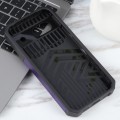 For Google Pixel 8a Camera Shield Card Slot PC+TPU Phone Case(Purple)