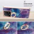 For Xiaomi 13T / 13T Pro Electroplating Marble Dual-side IMD Phone Case with Ring(Purple 016)